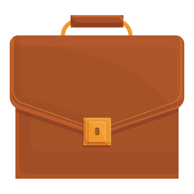 Icono de bolsa de maletín Caricatura de icono de vector de bolsa de maletín para diseño web aislado sobre fondo blanco