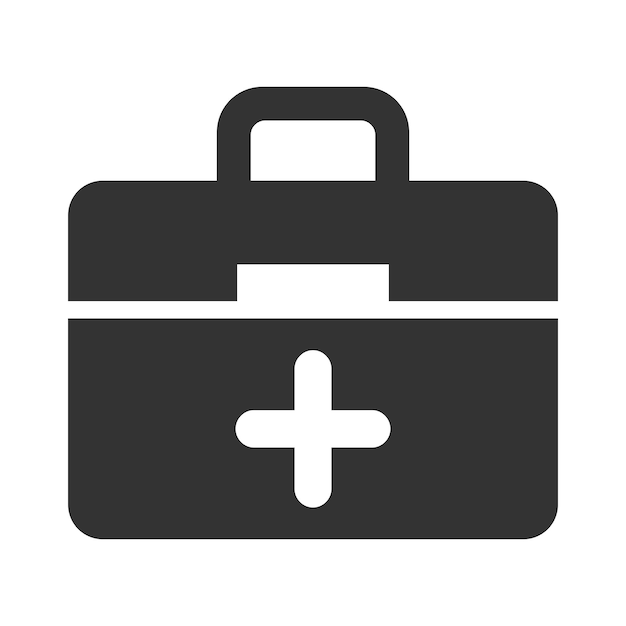 El icono de la bolsa del médico