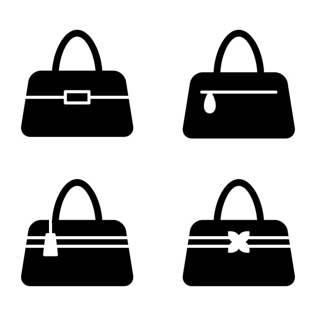 Vector icono de la bolsa de las mujeres