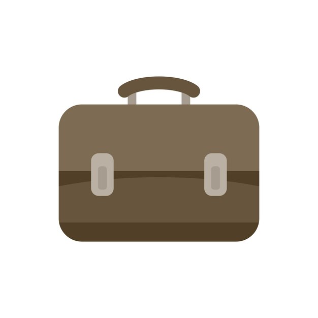Icono de bolsa de oficina vector plano Interfaz de computadora Sistema de Internet aislado