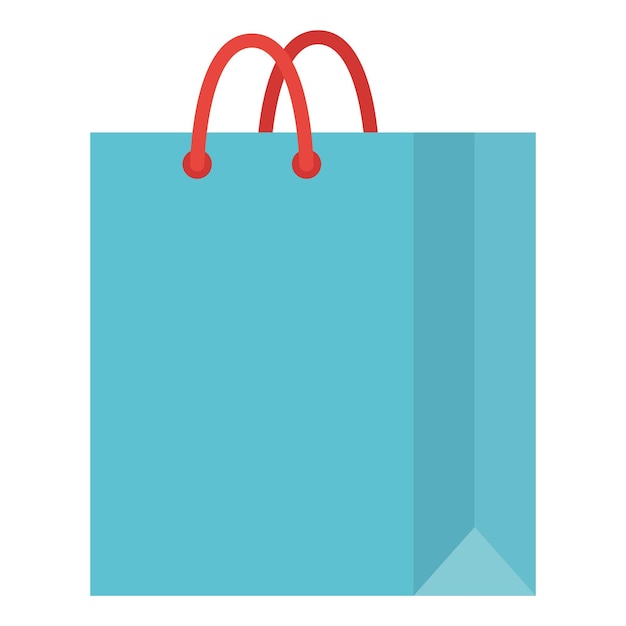 Icono de bolsa de papel de compras aislado en un fondo blanco