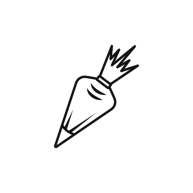 Icono de bolsa de pastelería Vector plano aislado en el contorno