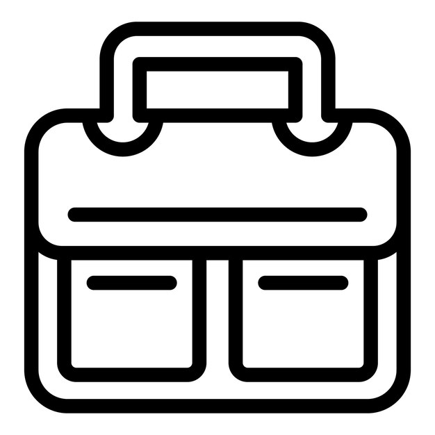 Icono de bolsa para portátil Icono de vector de bolsa para portátil de esquema para diseño web aislado sobre fondo blanco