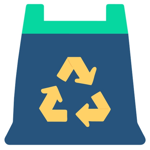 Vector icono de la bolsa de reciclaje