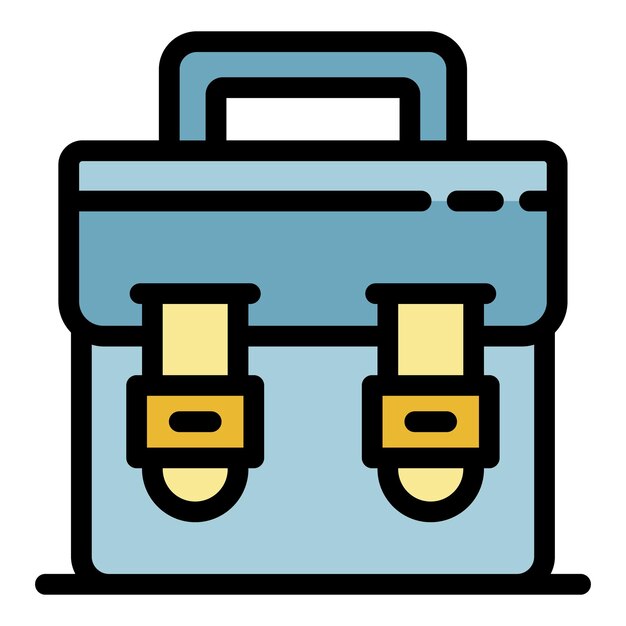 Icono de la bolsa del reclutador Contorno del icono del vector de la bolsa de reclutador Color plano aislado