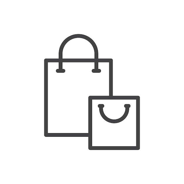 Ícono de bolsa Símbolo de marca en estilo lleno