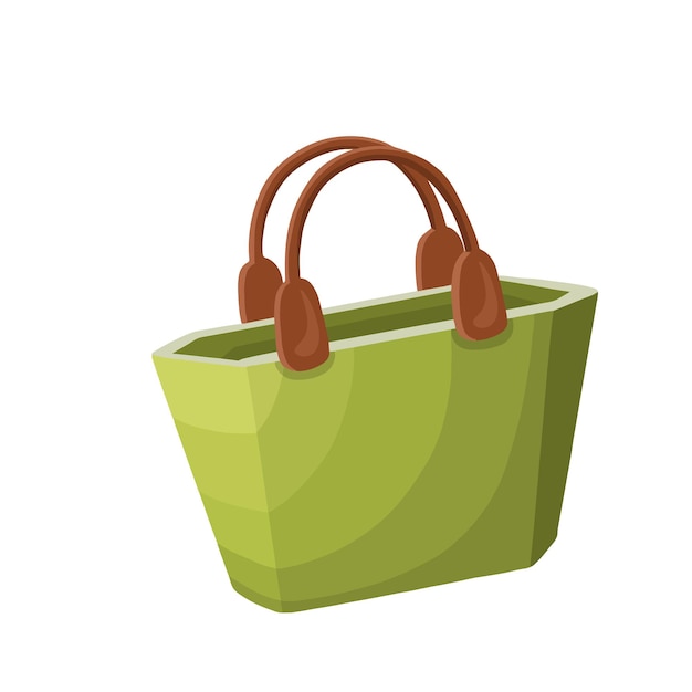 Icono de bolsa de la tienda estilo de dibujos animados de color para la web Ilustración vectorial