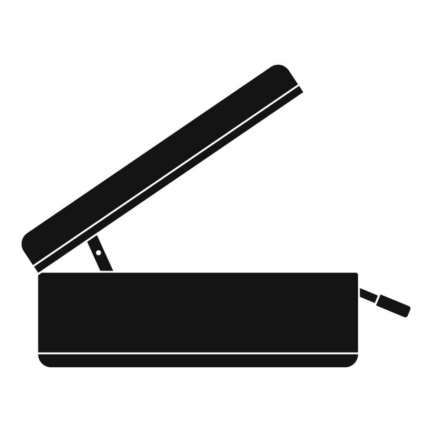Icono de bolsa de viaje abierta Ilustración simple de icono vectorial de bolsa de viajes abierta para diseño web aislado en fondo blanco