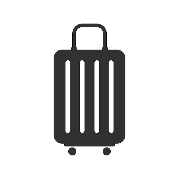 Icono de bolsa de viaje aislado sobre fondo blanco Ilustración vectorial