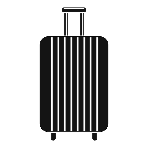 Icono de bolsa de viaje Ilustración simple del ícono vectorial de bolsa de viajes para el diseño web aislado en fondo blanco