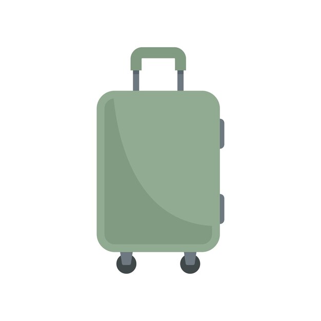 Icono de bolsa de viaje de inmigrantes Ilustración plana del icono de vector de bolsa de viaje de inmigrantes aislado sobre fondo blanco