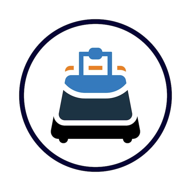 Icono de la bolsa de viaje de la maleta de equipaje