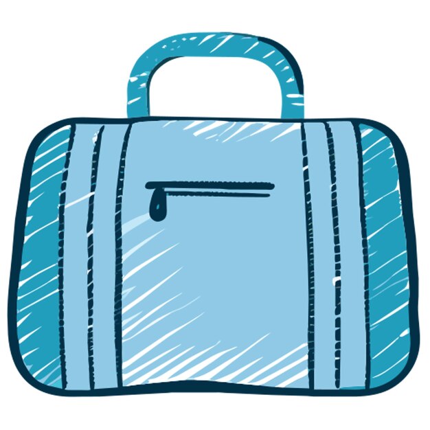 icono de la bolsa de viaje relleno desigual