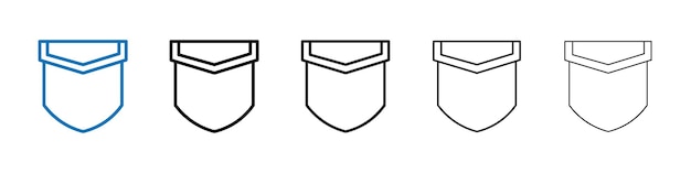 Icono de bolsillo Logotipo vectorial de contorno para la aplicación web