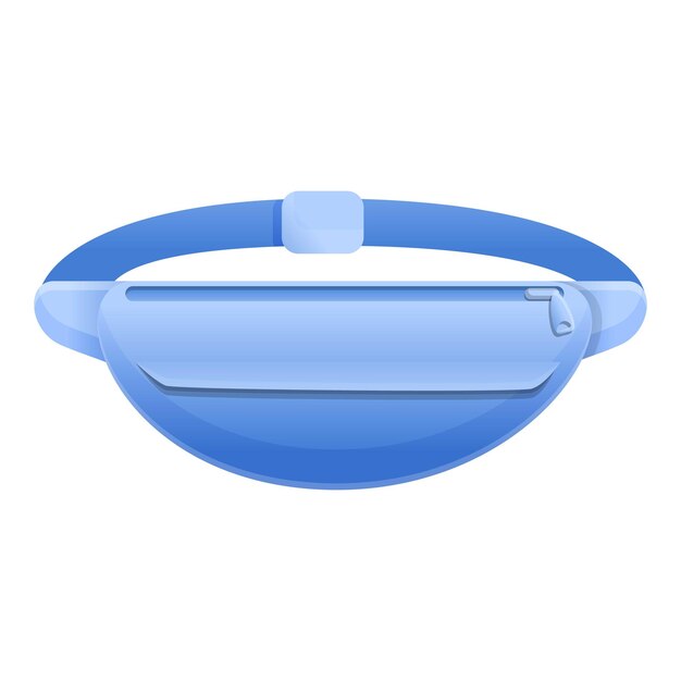 Icono de bolso de cintura de jeans Caricatura de icono de vector de bolso de cintura de jeans para diseño web aislado sobre fondo blanco