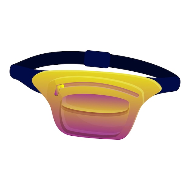Icono de bolso de cintura de moda Caricatura de icono de vector de bolso de cintura de moda para diseño web aislado sobre fondo blanco