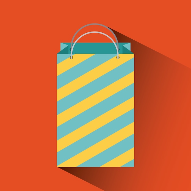 Vector icono del bolso de compras