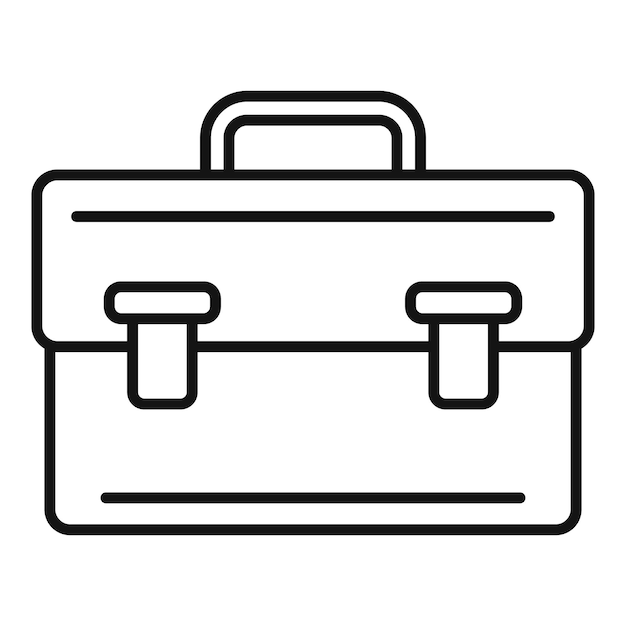 Icono de bolso de cuero Icono de vector de bolso de cuero de esquema para diseño web aislado sobre fondo blanco