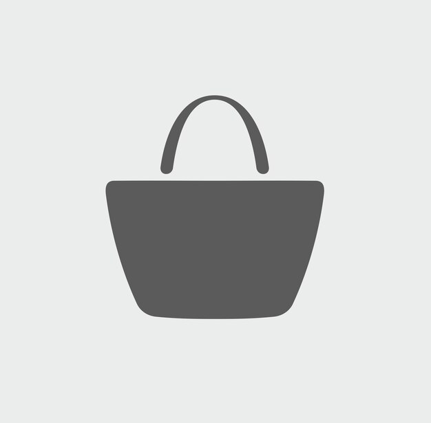 Icono de bolso de mano femenino en un fondo Ilustración vectorial