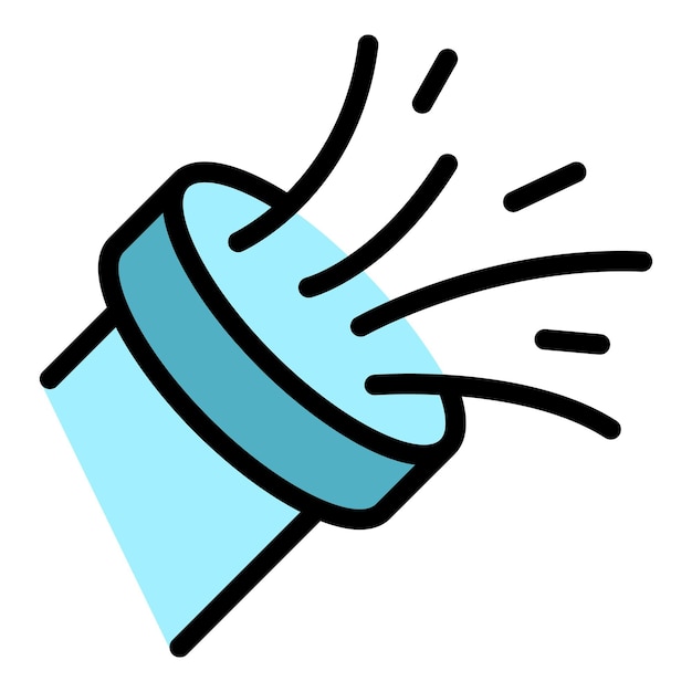 Icono de la bomba de agua de bomberos Contorno del icono vectorial de la bombea de agua de bomberos color plano aislado