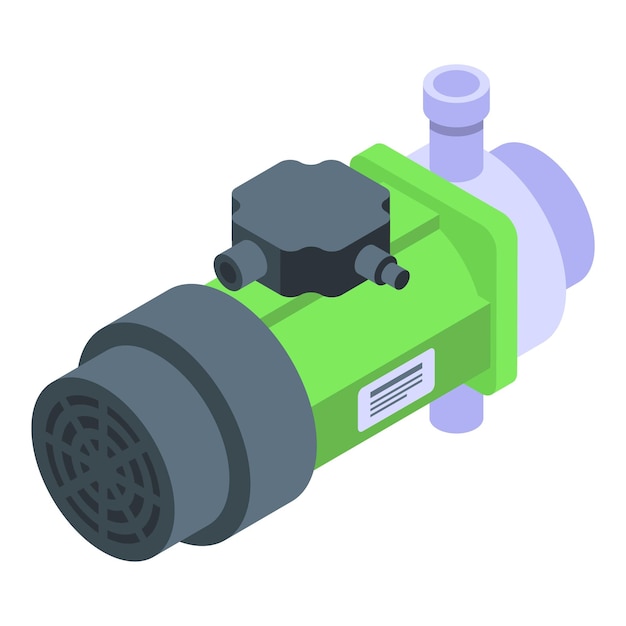 Icono de bomba de agua Isométrica del icono de vector de bomba de agua para diseño web aislado sobre fondo blanco