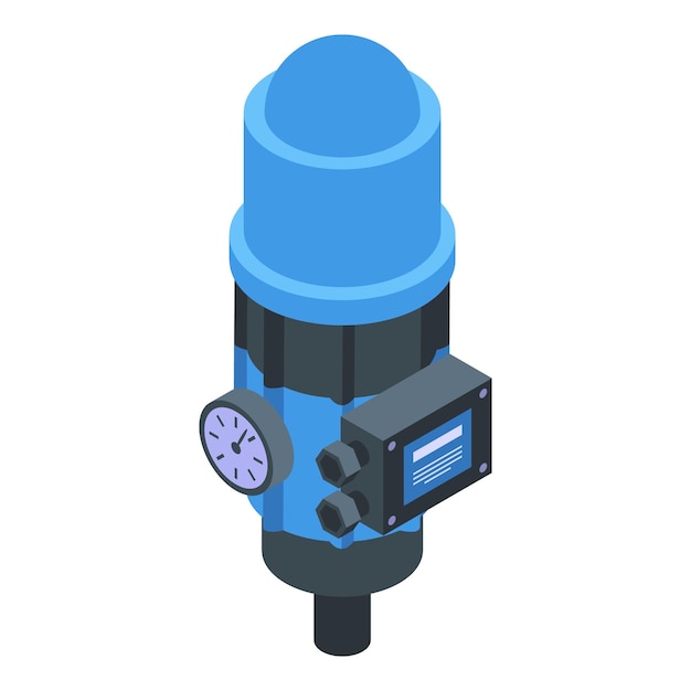 Icono de bomba de agua de jardín Isométrico de icono de vector de bomba de agua de jardín para diseño web aislado sobre fondo blanco