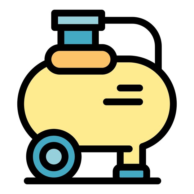 Icono de la bomba de compresión de aire Contorno del icono vectorial de la bomba