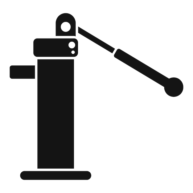 Icono de bomba de estación vector simple Sistema de agua Motor eléctrico