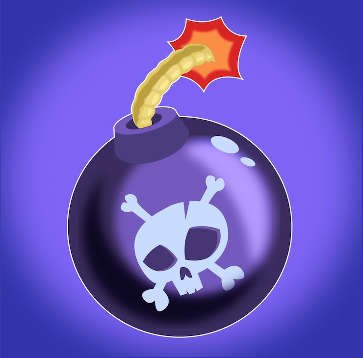 Vector icono de bomba para juego móvil