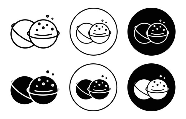 Icono de la bomba de las sales de baño Icono plano del contorno