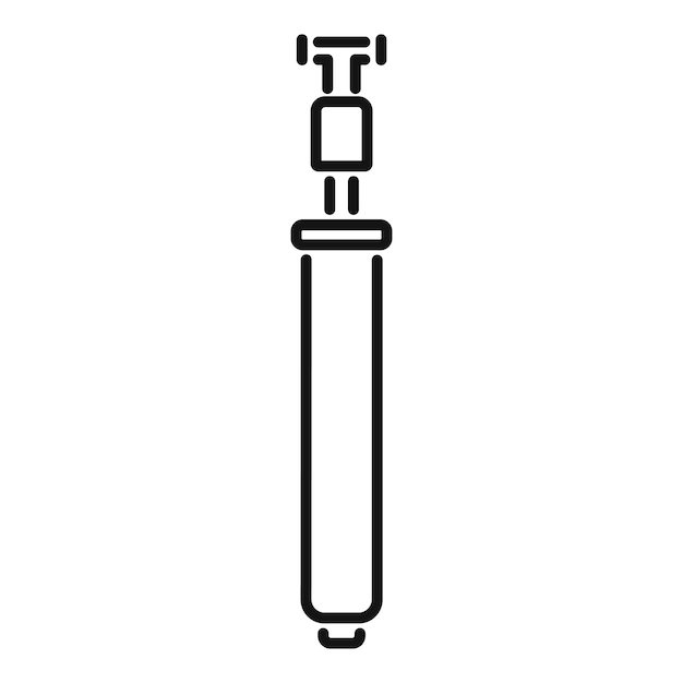 Icono de bomba de tanque vector de contorno Sistema de motor Equipo de máquina