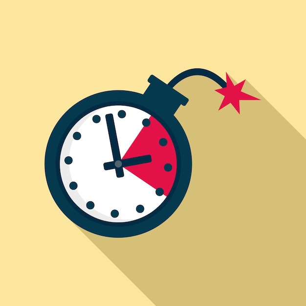 Icono de bomba de tiempo límite Ilustración plana del icono de vector de bomba de tiempo límite para diseño web