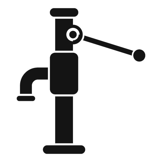 Icono de bomba de tubería de agua vector simple Motor del sistema Industria eléctrica