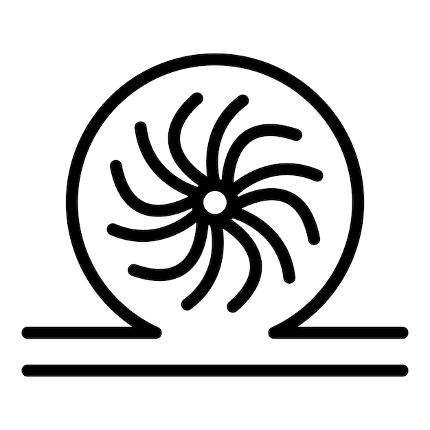 Icono de bomba de tubería Icono de vector de bomba de tubería de esquema para diseño web aislado sobre fondo blanco