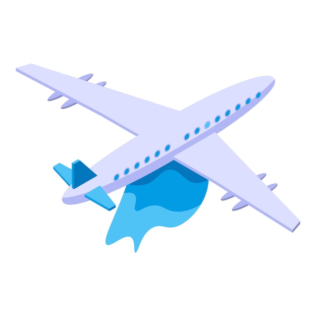 Icono de bombero de avión Isométrico de icono de vector de bombero de avión para diseño web aislado sobre fondo blanco
