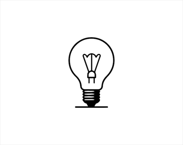 icono de bombilla diseño vectorial símbolo de idea e innovación con concepto creativo
