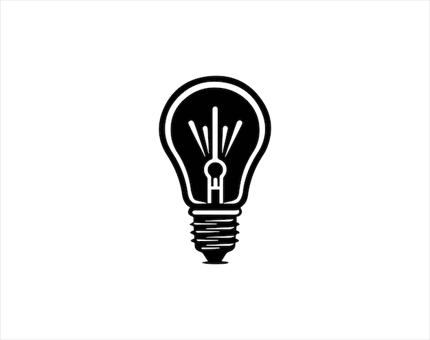 icono de bombilla diseño vectorial símbolo de idea e innovación con concepto creativo