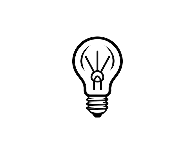 icono de bombilla diseño vectorial símbolo de idea e innovación con concepto creativo