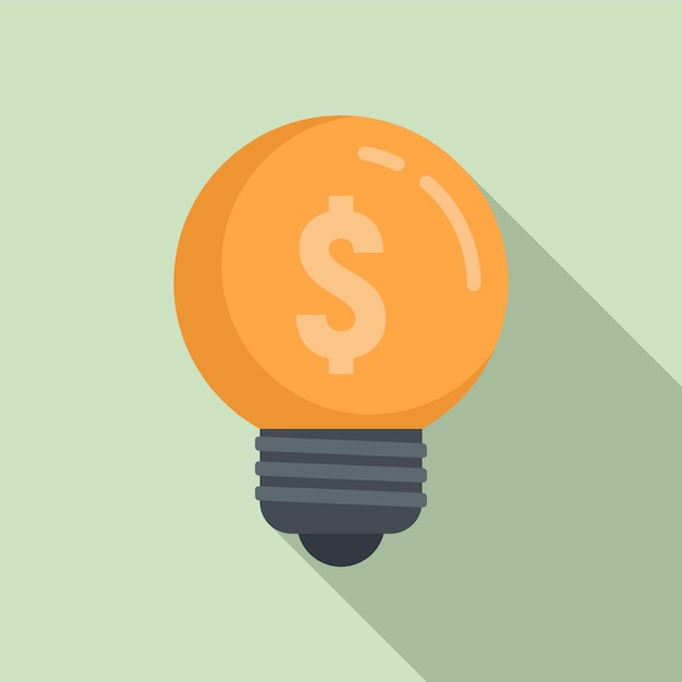 Icono de bombilla de idea de crowdfunding Ilustración plana del icono de vector de bombilla de idea de crowdfunding para diseño web