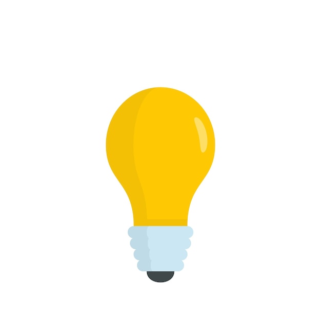 Icono de bombilla de idea Ilustración plana del icono de vector de bombilla de idea aislado sobre fondo blanco