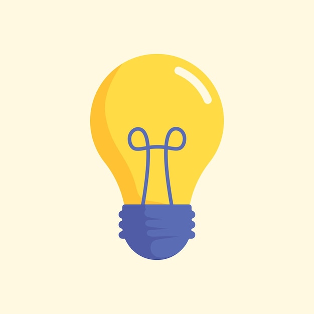 Icono de bombilla iluminación lámpara eléctrica idea creativa símbolo pensamiento concepto stock ilustración