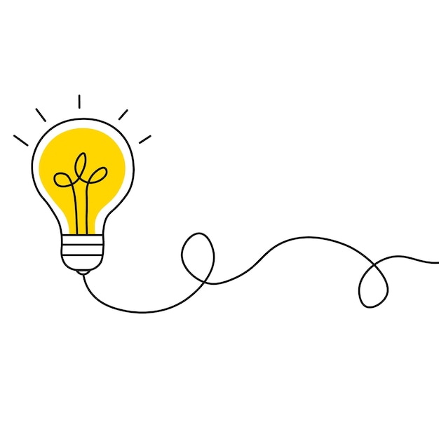 Icono de bombilla Ilustración vectorial de bombillas ideales para las ideas