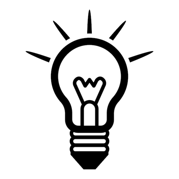 Icono de la bombilla para la innovación y las ideas