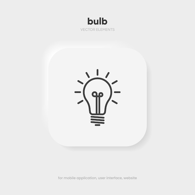 El icono de la bombilla de luz El signo de la idea La solución El pensamiento El símbolo del concepto La iluminación El signo eléctrico