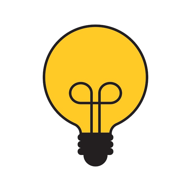 Icono de bombilla simple ilustración vectorial