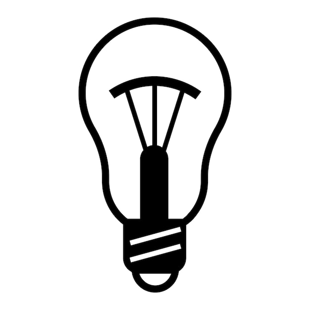 Icono de bombilla tradicional Ilustración simple del icono de vector de bombilla tradicional para diseño web aislado sobre fondo blanco