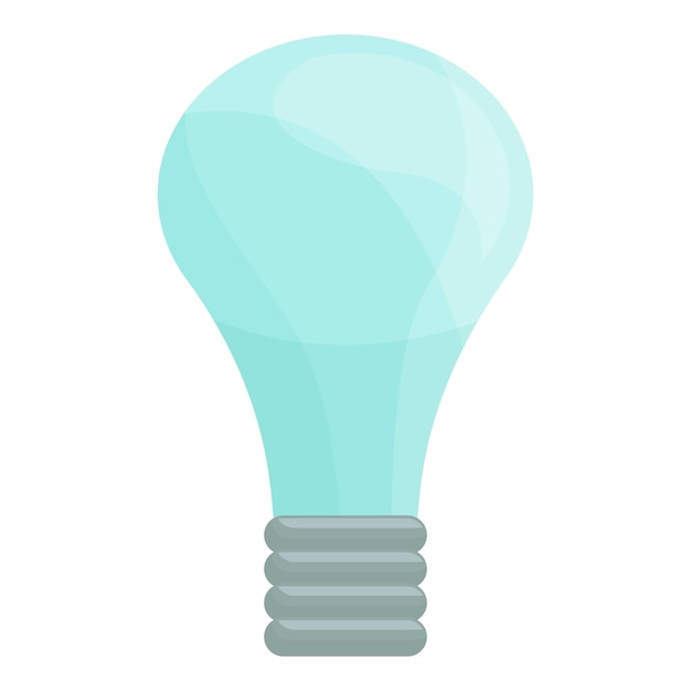 Icono de bombilla vector de dibujos animados lámpara eléctrica luz brillante