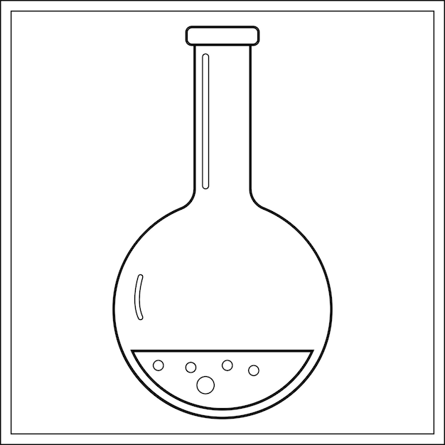 Icono de bombilla de vidrio en un diseño plano sobre un fondo blanco.