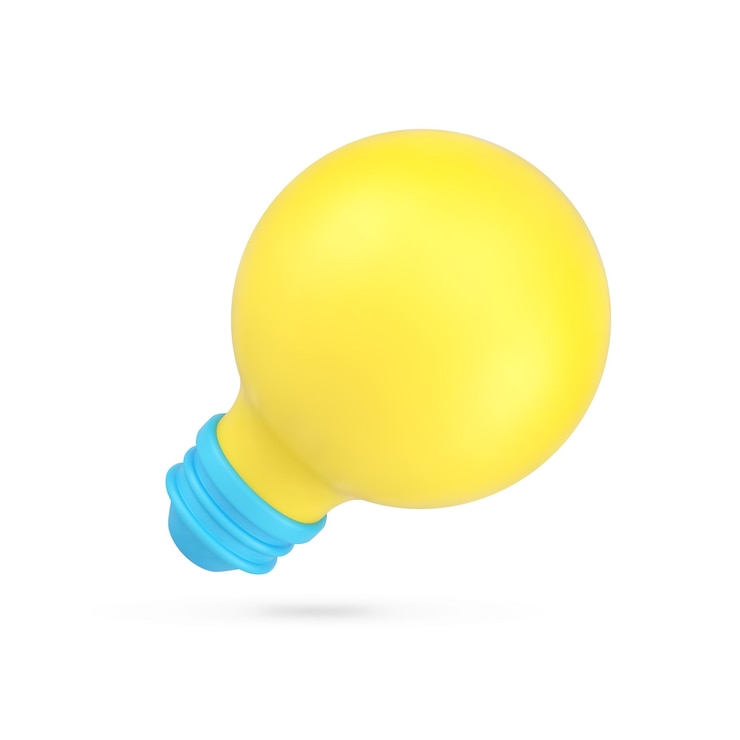Vector icono de bombilla volumétrica energía halógena brillante