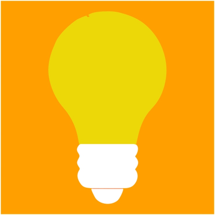 Vector un icono de una bombilla